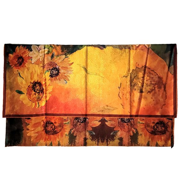 NWT Double Sided Silk Scarf 53"x53" Large Square Shawl Wrap SJJL 3244 - Picture 3 of 9